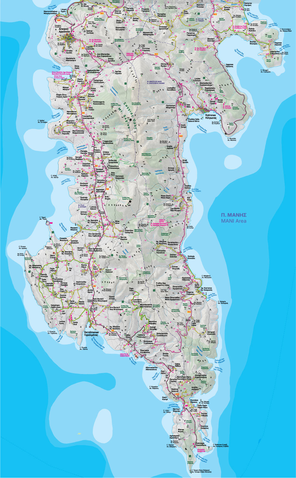 Manini Map Mani Z-Fold Map | Custom Hotel Maps – MasterFold